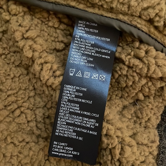 Prana Varsity Quilted Bomber Jacket Womens Olive Green Size S - Picture 9 of 10